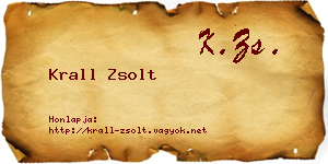 Krall Zsolt névjegykártya