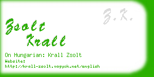 zsolt krall business card